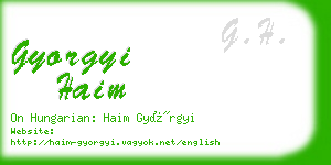 gyorgyi haim business card